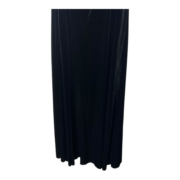 AFTER SIX VELVET ONE SHOULDER‎ GOWN SIZE 16 BLACK IN COLOR; SOLID COLOR PROM - Picture 10 of 10